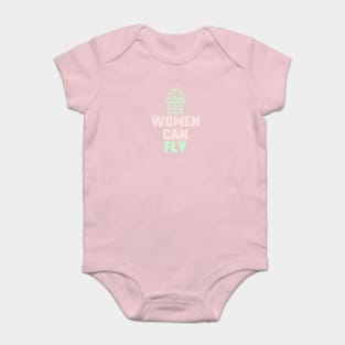 women can fly Baby Bodysuit